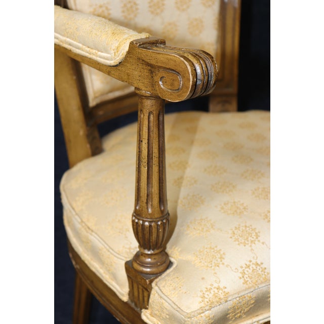 1960s 20th C Pair of Tall Back Impressive Louis XVI Style Armchairs For Sale - Image 5 of 13