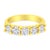 Classic and elegant, this 14k yellow gold plated sterling silver ring is a must have piece. 5 dazzling round cut diamonds...