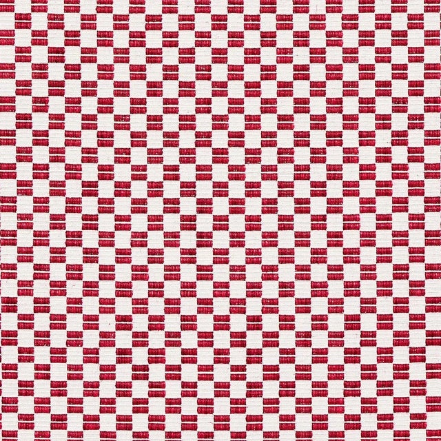 Sample - Schumacher Elkhart Fabric in Crimson For Sale