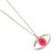 Early 21st Century Red Evil Eye Pendant Positive Energy Sterling Silver Necklace For Sale - Image 5 of 7