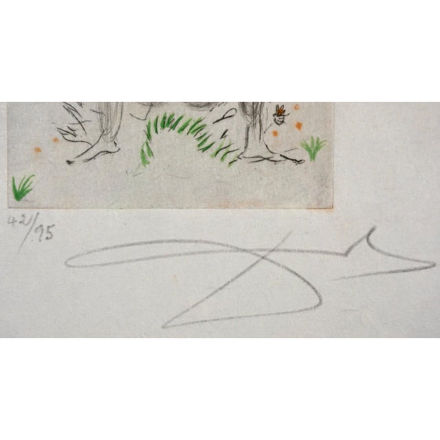 1970s Dali Petites Nus (Apollinaire) I Hand Signed & Numbered Etching Surrealism Art For Sale - Image 4 of 4