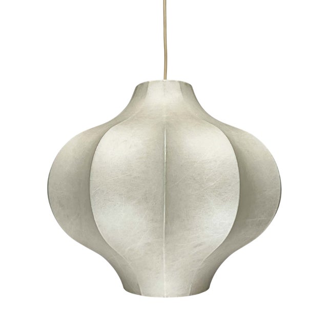 Mid-Century Modern Cocoon Pendant Lamp by Friedel Wauer for Goldkant Leuchten, 1960s For Sale