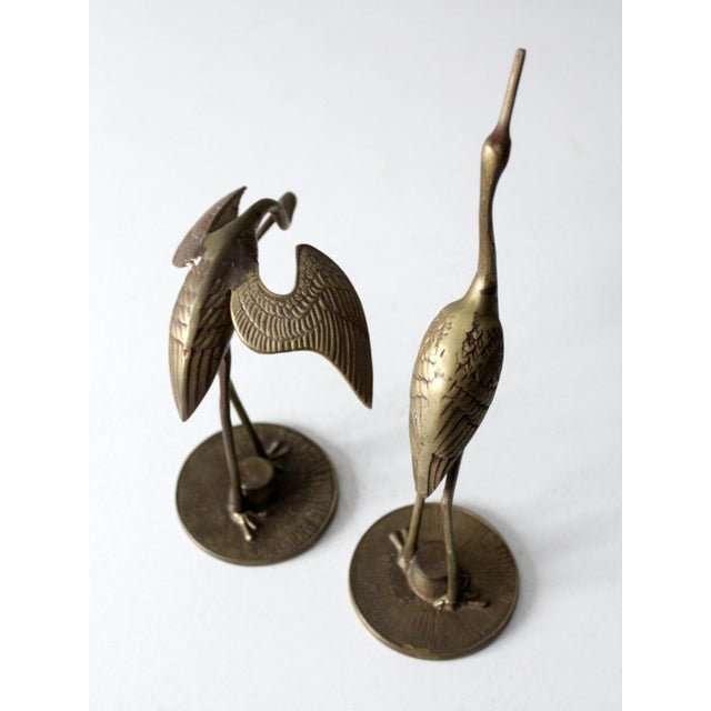 Brass Mid Century Brass Bird Figures For Sale - Image 8 of 11