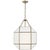 Traditional Suzanne Kasler By Visual Comfort Studio Morrison 3-Light Medium Pendant with White Glass Shade in Satin Brass For Sale - Image 3 of 3