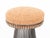 Pair of Arthur Umanoff (American, 1923-1985) for Contemporary Shells Bar Stools, boucle upholstered seats on wire pedestal...