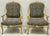 Italian Carved Faux Bois Cerused Bergère Chairs in Zebra Fabric - Pair For Sale In Atlanta - Image 6 of 7