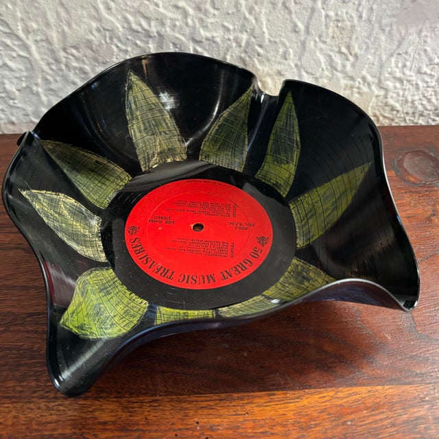 Pop Art Painted Record Bowl For Sale - Image 4 of 6