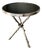 Global Views Silver Twig Side Table With Black Granite Top For Sale