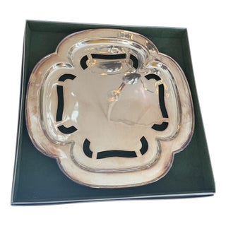 Vintage Silver-Plated Tray, 1930s For Sale