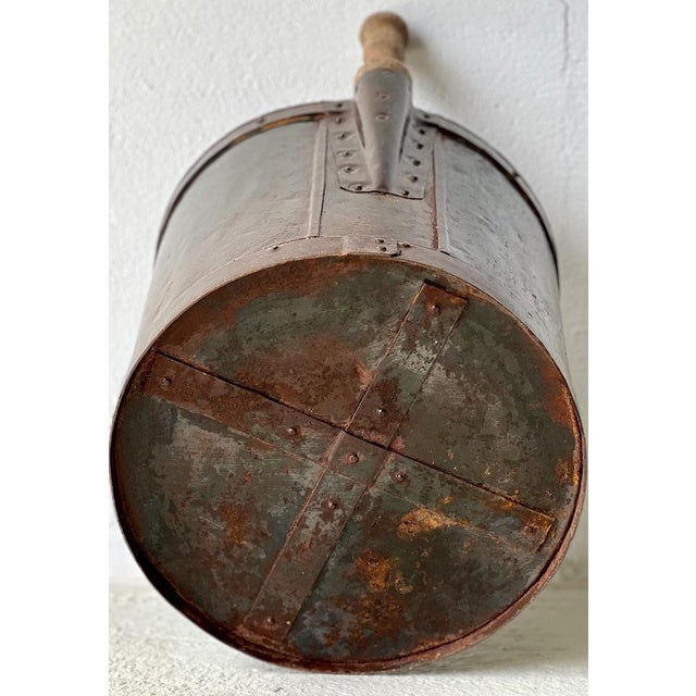 Metal Vintage Copper Bucket For Sale - Image 7 of 10