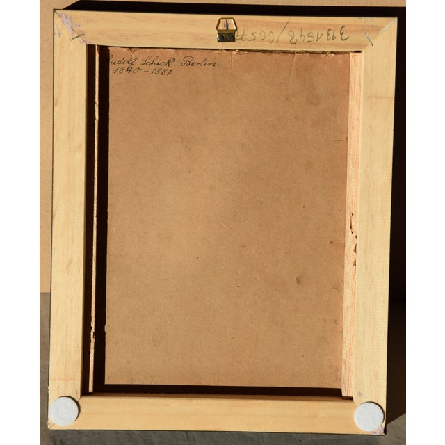 Rudolf Schick, Pipe-Smoking Mountain Farmer, 1800s, Oil Painting on Canvas, Framed For Sale - Image 8 of 9