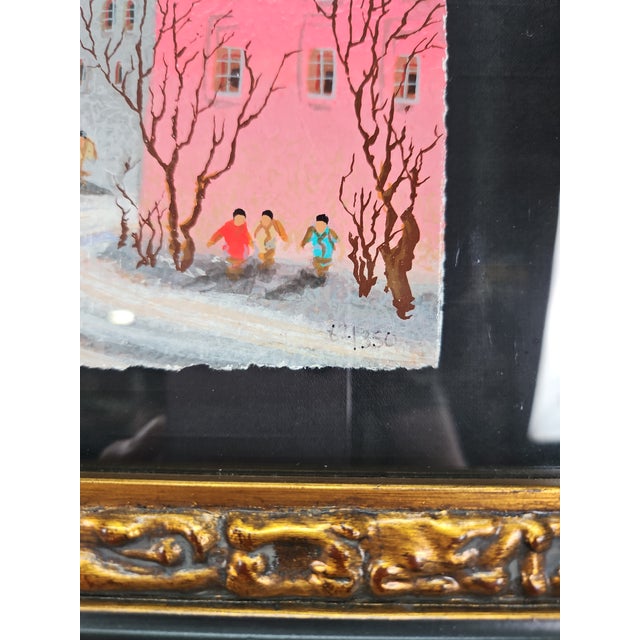 1990s Anatole Krasnyansky Signed Limited Edition Serigraph Village Children Framed For Sale - Image 9 of 10