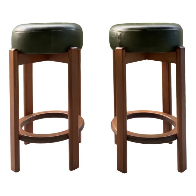 Mid-Century Teak Stools, 1960s, Set of 2 For Sale