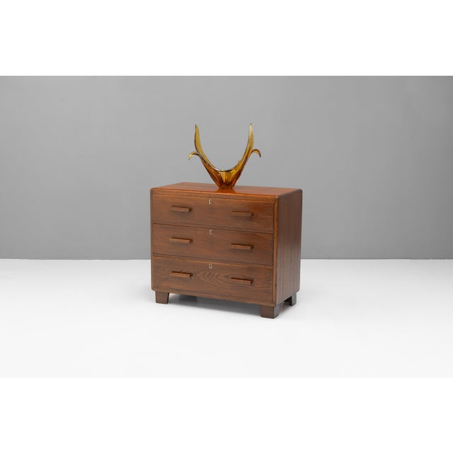 Art Deco Style Oak Chest, 1950 For Sale - Image 3 of 8