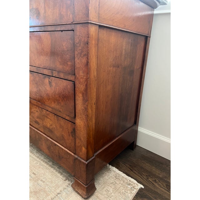 Louis Phillipe Console Chest With Black Marble Top, Mid 1800's For Sale - Image 4 of 11