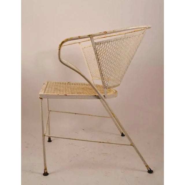 Mid-Century Modern Metal Mesh Garden Chairs Attributed to Woodard - a Pair For Sale - Image 3 of 6