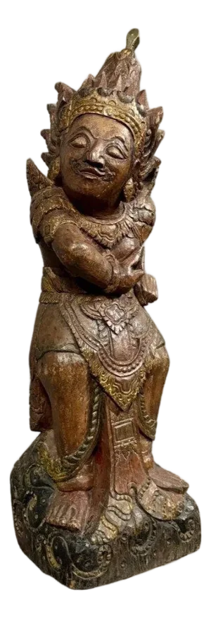 Large Indian Carved Wooden Statue