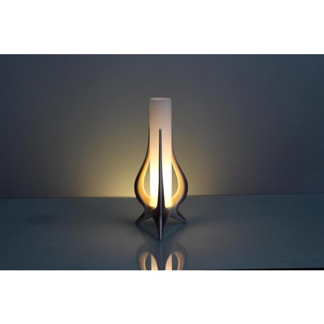 Mid-Century Glazed Ceramic and Glass Table Lamp attrubuted to A. Campi, Italy, 1950s For Sale - Image 9 of 17