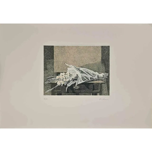 Contemporary Mauro Chessa, Flowers, Etching, 1982 For Sale - Image 3 of 3