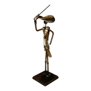 Vintage Spanish Brutalist Don Quixote Conquistador Metal Art Sculpture