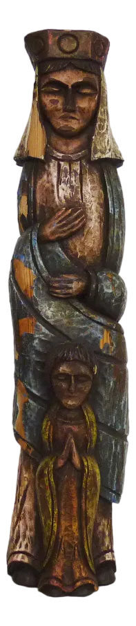 Our Lady of Ortigas Murcia in Polychrome Wood, Mid-20th Century