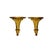 Late 20th Century Wall Shelf Pair Bracket Florentine Style Shelves Vintage Hollywood Regency Decor For Sale In Tulsa - Image 6 of 7