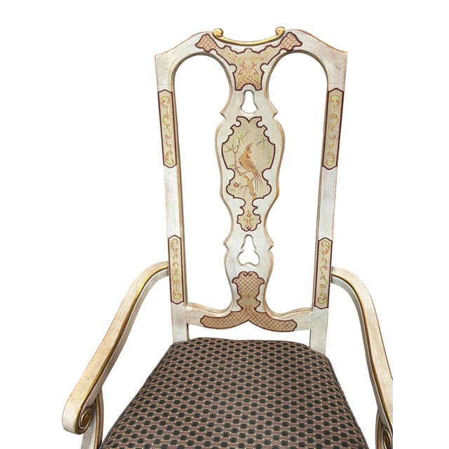 Vintage Drexel Heritage Sketchbook Chinoiserie ArmChair For Sale - Image 4 of 7