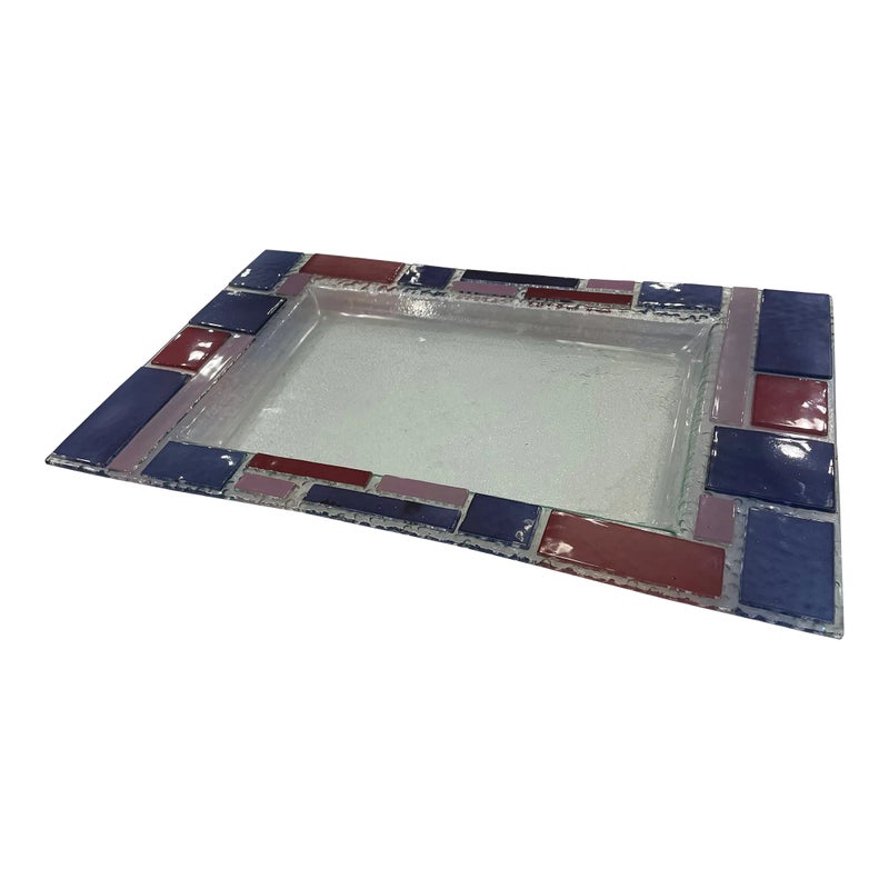 Handmade Art Glass Serving Tray