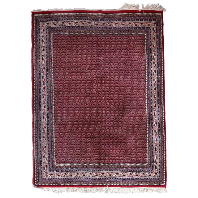 1970s Handmade Vintage Indian Seraband Rug 6.6' X 8.2' For Sale - Image 13 of 13