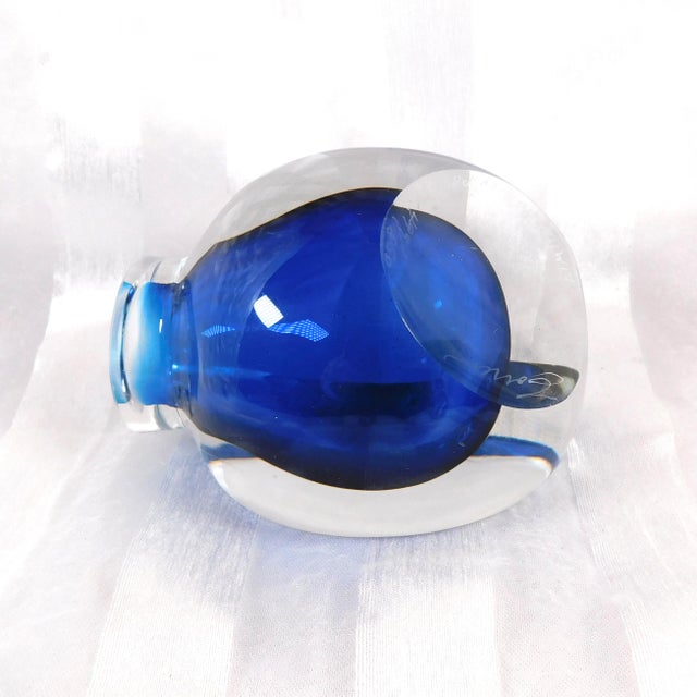 1970s 1970s Goran Ward Kosta Boda Limited Edition Signed Numbered Perfume Bottle For Sale - Image 5 of 8