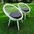 Very rare pair of italian midcentury lounge chairs ,attributed to swedese, featuring an ellipsoid-shaped backrest /armrest...