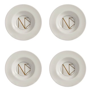 Alina Soup Plate Set of 4 by Nina Magon For Sale