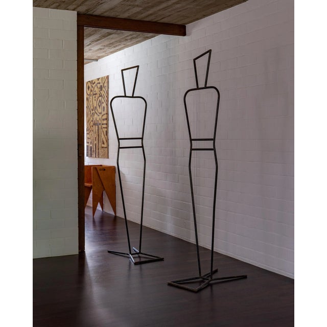 Figurative Steel Mannequin Clothes Stand, 1960s, in Good conditions. Designed 1960 to 1969
