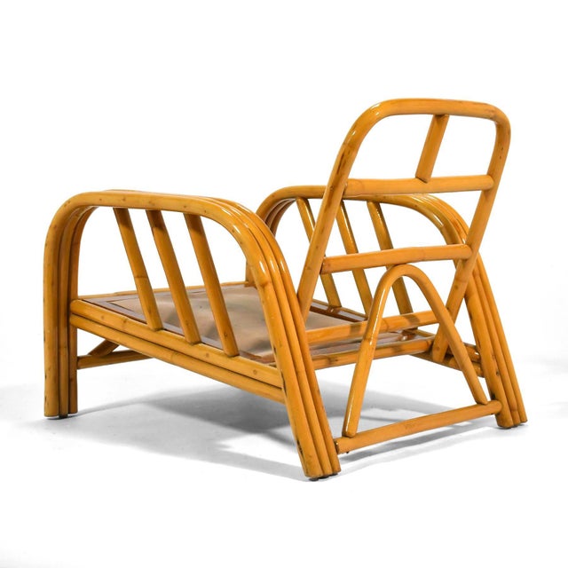 Ficks Reed Three Strand Rattan "Angles" Lounge Chair For Sale In Chicago - Image 6 of 9