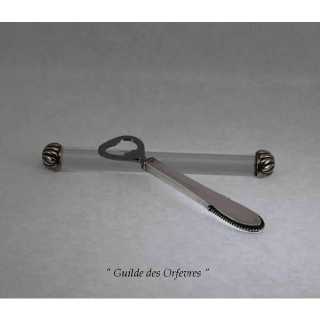 1960s 1960s Georg Jensen Sterling Silver Bottle Opener Beaded. For Sale - Image 5 of 16