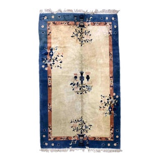 1930s Vintage Handmade Art Deco Chinese Rug For Sale