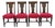Antique Edwardian Floral Carved Mahogany Red Mohair Dining Chairs - Set of 4 For Sale