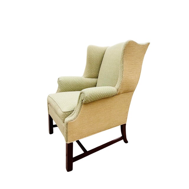 Vintage Hickory Chair Chippendale Wingback Chair | Historic James River Plantations Collection For Sale - Image 10 of 18