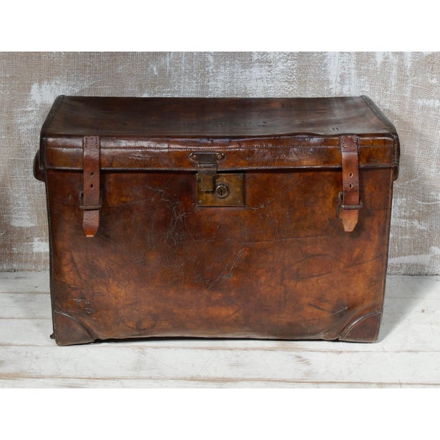 Victorian Leather Boot Trunk from Peal & Co, 1880s For Sale - Image 3 of 15