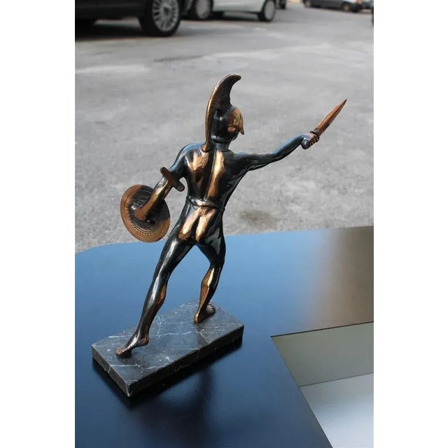 Mid-Century Modern Italian Sculpture of Roman Warrior or Gladiator, 1950s For Sale - Image 3 of 11