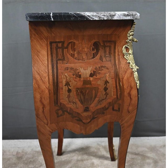 20th Century Louis XV Marquetry Parlor Cabinet For Sale - Image 14 of 18