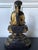 19th Century Japanese Antique Gilt Wood Amitabha Buddha on Loctus Throne Statue For Sale - Image 5 of 17