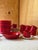 Mid-Century Modern Dutch Crimson Red Stoneware Dinner Service by Potterie De Driehoek Huizen, 1960, Set of 26 For Sale - Image 10 of 10