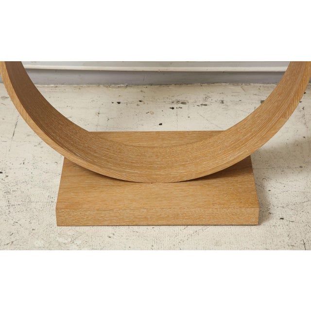 Bespoke Sculptural Cerused Oak and Parchment Console For Sale - Image 9 of 10