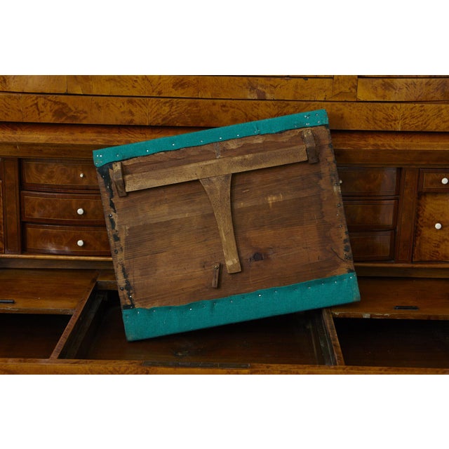 19th Century Biedermeier Walnut Secretary Desk For Sale - Image 10 of 13