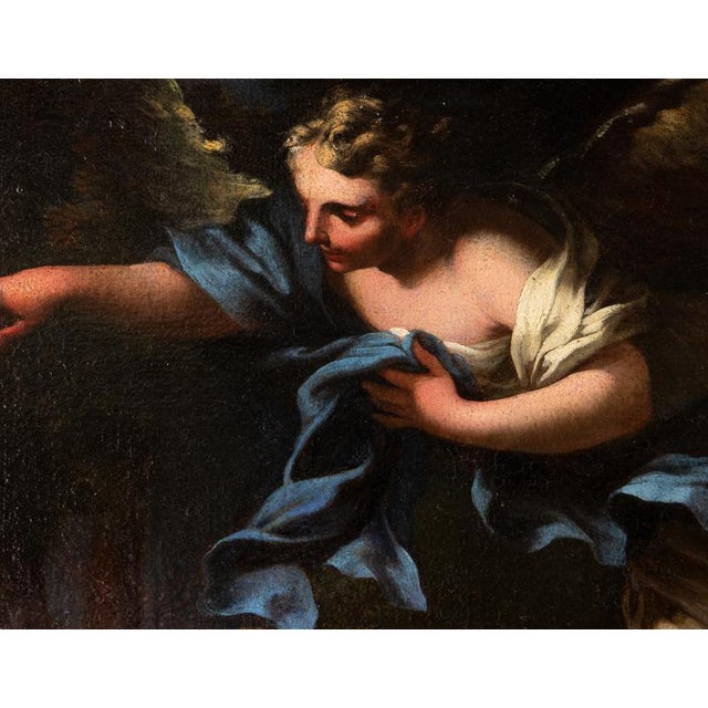 Baroque Unknown, Agar and the Angel, 1600s, Oil on Canvas, Framed For Sale - Image 3 of 6