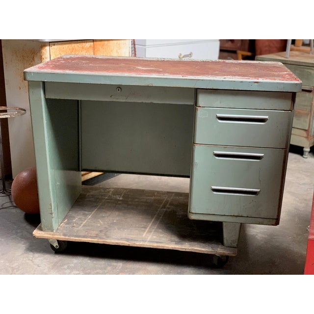 1930s Rare Original Industrial Modern Cole Steel Industrial 3 Drawer Tanker Desk Chairish