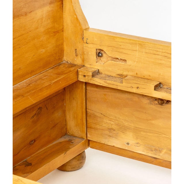 English Pine Sleigh Bed Frame For Sale In New York - Image 6 of 10