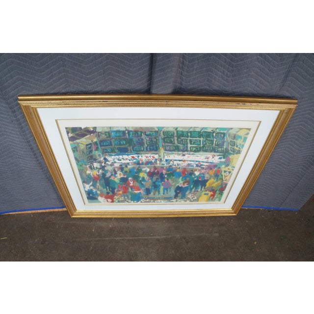 Leroy Neiman LeRoy Neiman "Chicago Options" 1990 Hand Signed Serigraph Stock Market Framed For Sale - Image 4 of 12