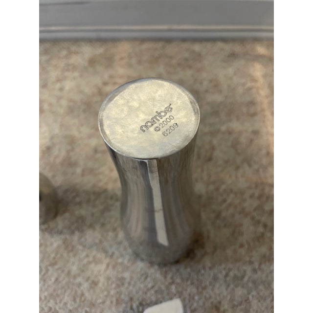 Nambe Studio Vase Silver Metal Alloy Model 6070 1994 For Sale In New York - Image 6 of 9